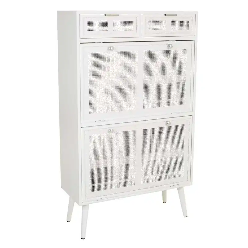 Zapatero de madera con rejilla de 70x32x120 cm - Muebles