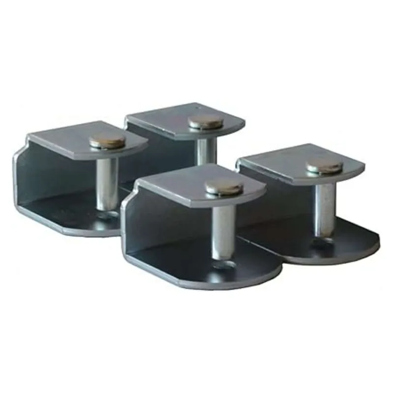 Pack 4 ABRAZADERAS metálicas para somier de TUBO 40x30 mm, sistema antiruido de gran estabilidad y resistencia. - Descanso