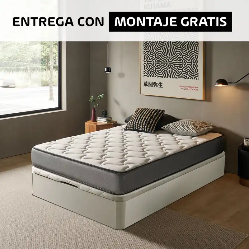 Pack AHORRO 90x190cm visco y canapé blanco SOMNALIS - Descanso