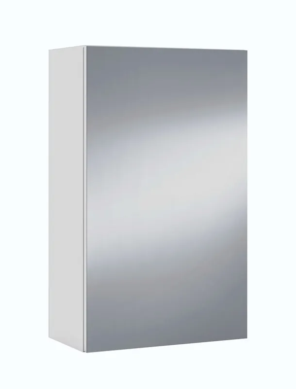 Pack armarios baño color blanco brillo aseo almacenaje mueble (1 armario + 2 estantes) 100x65x21 cm