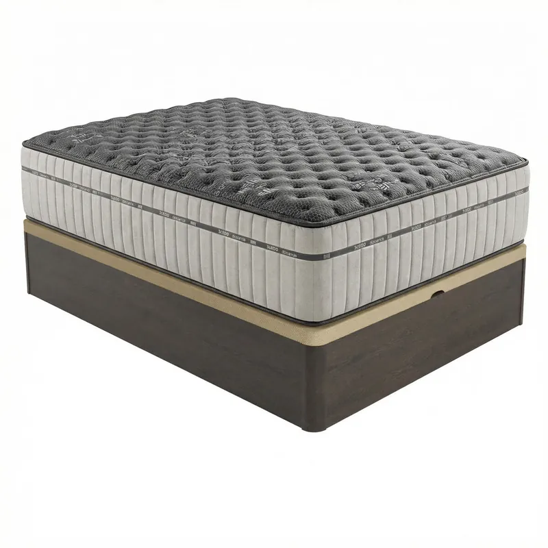 Pack Colchón Viscoelástico Gala + Canapé Madera Abatible 90x190 | Montaje Incluido | Color Wengué - Descanso