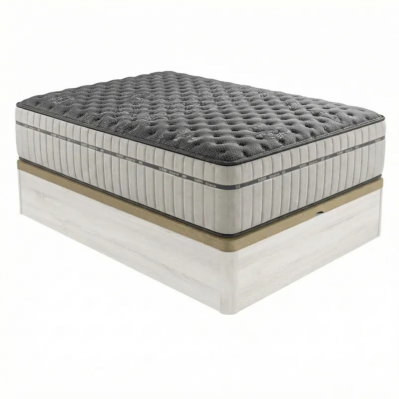 Pack Colchón Viscoelástico Gala + Canapé Madera Abatible 90x190 | Montaje Incluido | Color Polar - Descanso
