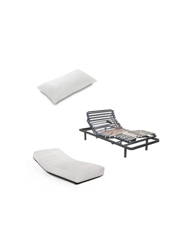 Pack Somier articulado motor + Colchón Visco AR + REGALO Almohada Fibra - Descanso