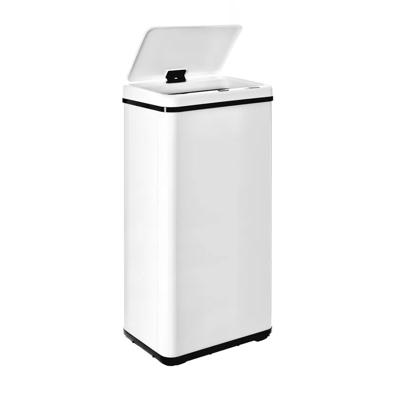 WELL HOME MOBILIARIO & DECORACIÓN Cubo de basura inteligente SIN patas con apertura automática o contacto manual, 60L, Alto: 79,5 (x35,5x26), blanco. - Baño