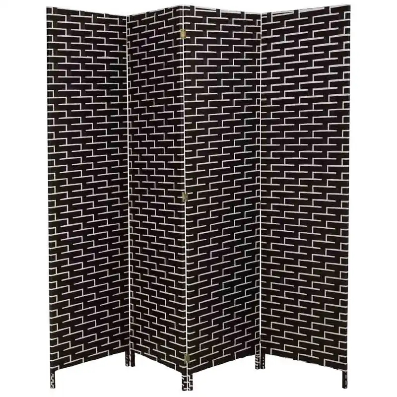 Biombo papel trenzado 4 hojas 50(x4)x3x180h cm - Decoración