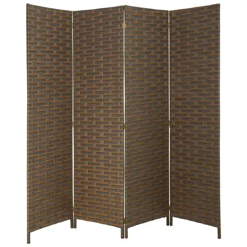 Biombo de papel trenzado 4 hojas 50(x4)x3x180h cm - Decoración