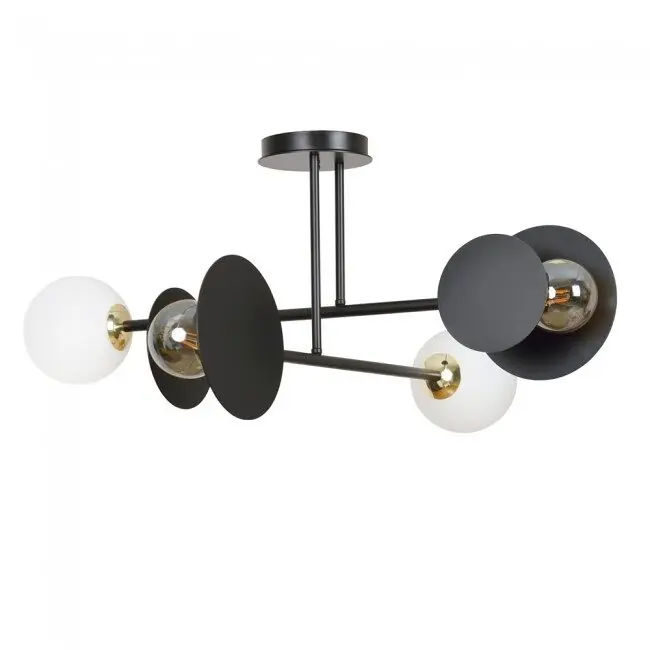 Plafón de techo Meltis Negro 4 luces marca Wonderlamp - Decoración