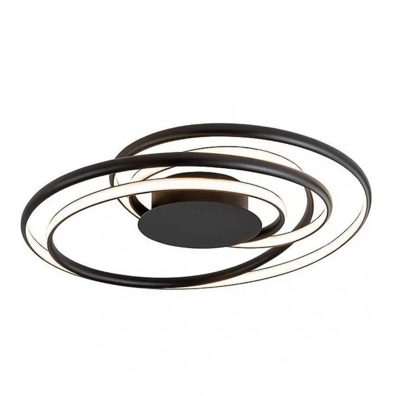 plafon de techo metal color negro serie danza 64cm - Decoración