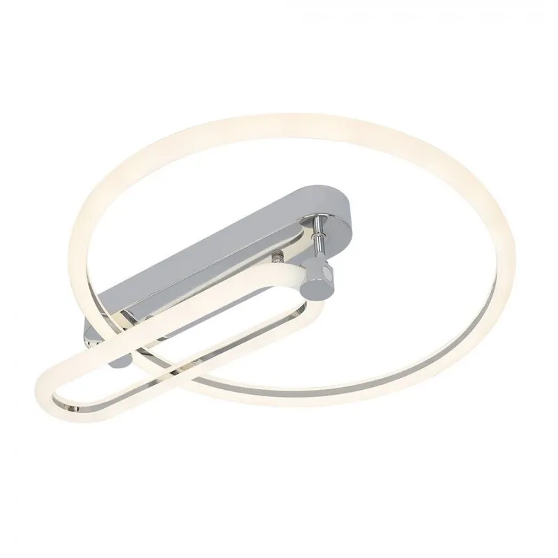 plafon led metal color cromo serie adhara 40cm - Decoración