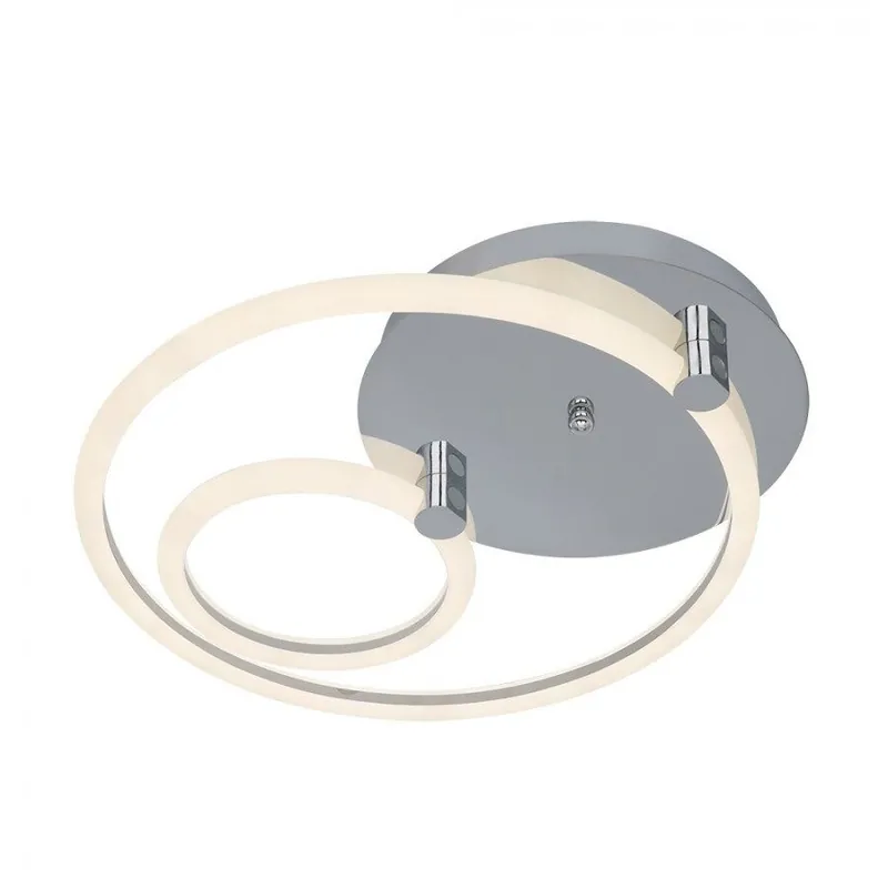 plafon led metal color cromo serie alya 44cm - Decoración