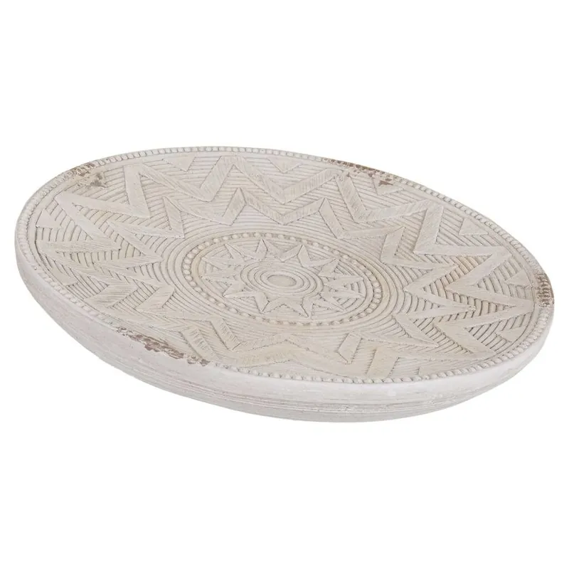 Plato decorativo de magnesio 50x50x06h cm - Decoración