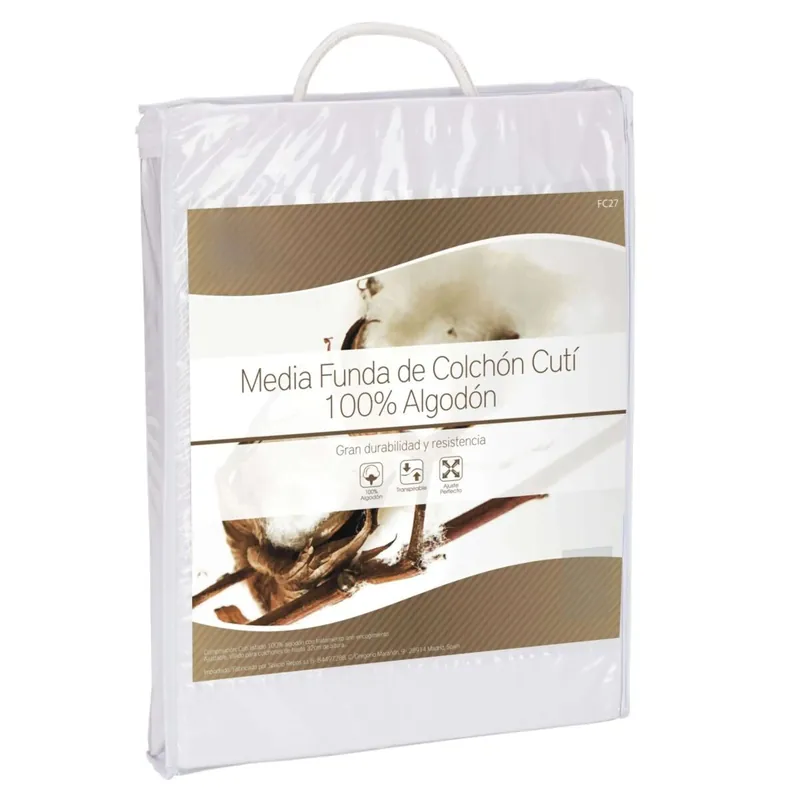 Protector de Colchón Cutí Varias Medidas Transpirable, Antiencogimiento de Algodón Altura Máx 32 cm - Descanso
