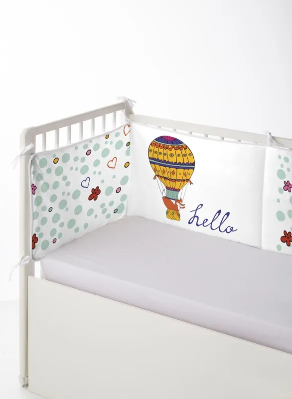 PROTECTOR DE CUNA/MAXICUNA FELIPE Fabricado con 100% algodón 60x60 cm - Bebé