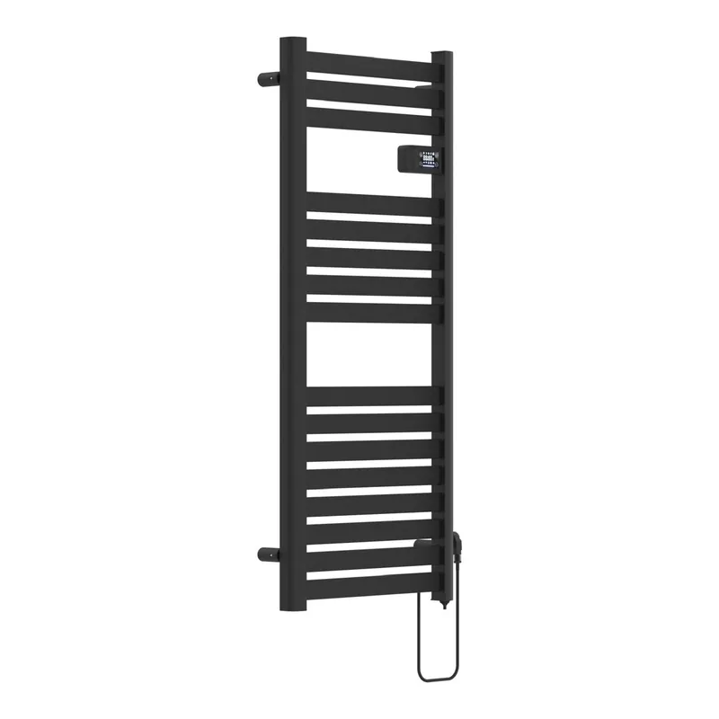 Radiador toallero eléctrico mural Ringebu 500W 16 lamas aluminio 120x50cm - Negro [pro.tec]