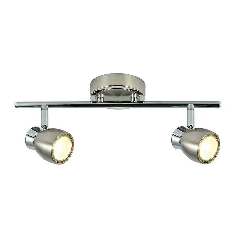 regleta 2 luces metal color niquel serie chacho 36.5cm - Decoración