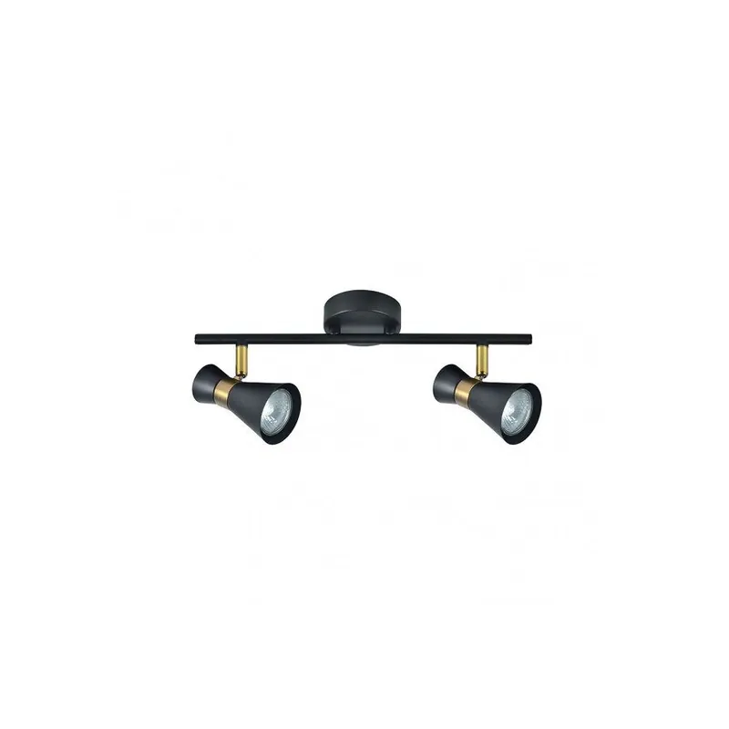 regleta 2 luces metal color negro serie mã¡ximo 36.5cm - Decoración