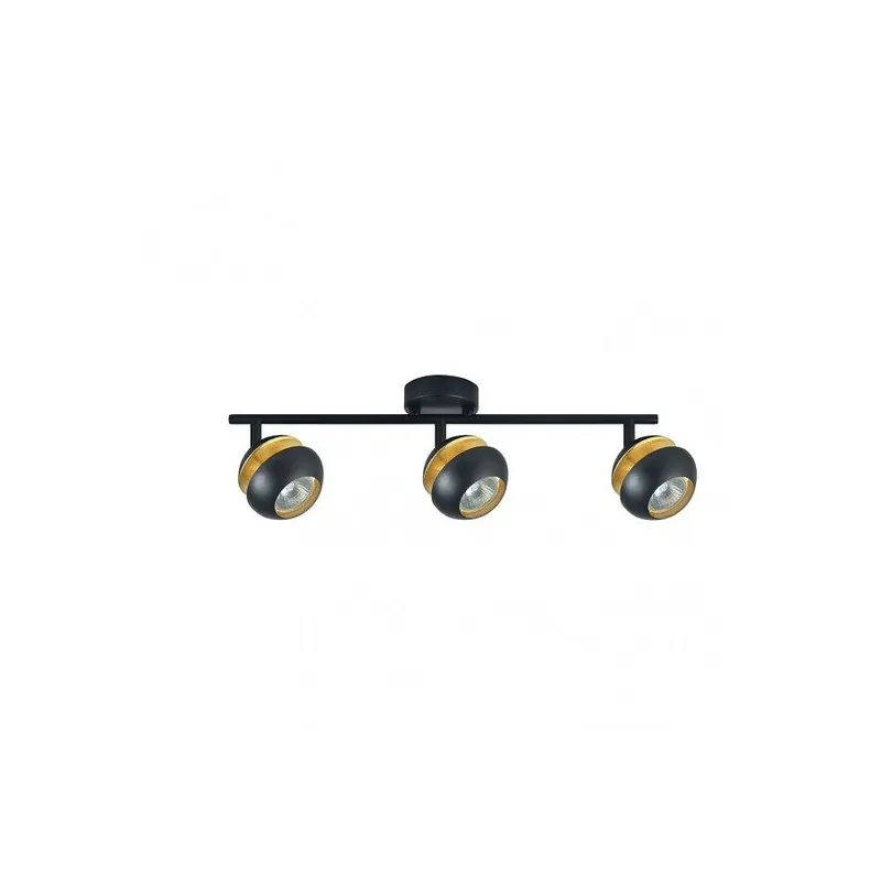 regleta 3 luces metal color negro serie beethoven 48.5cm - Decoración