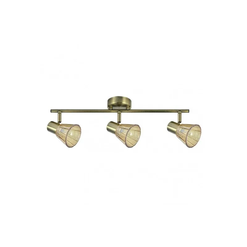 regleta 3 luces metal color dorado serie cooper 48.5cm - Decoración