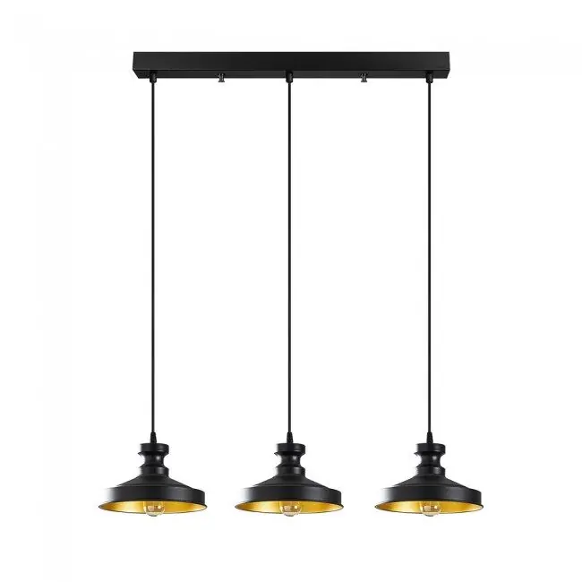 Regleta colgante Harvey 22 Negro II 3 luces marca Wonderlamp - Decoración
