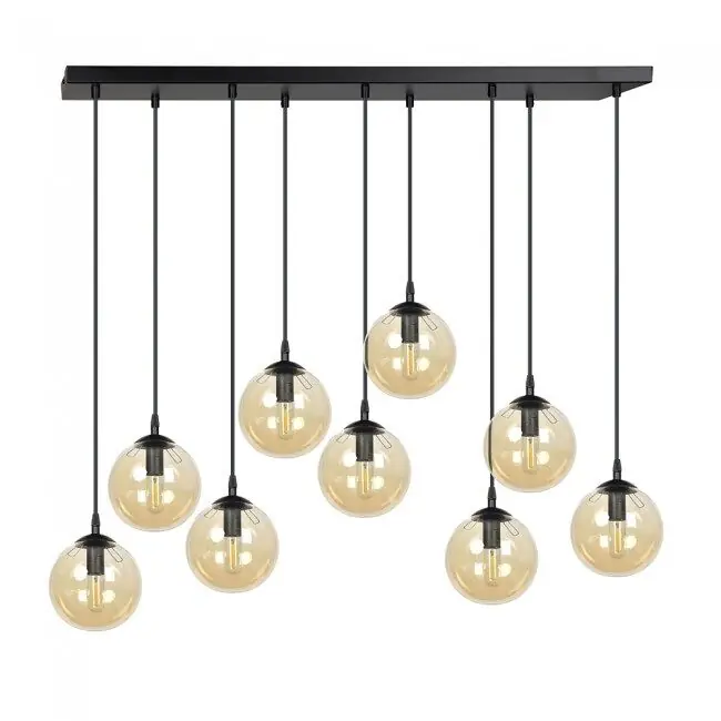 Regleta de techo Sagan Ámbar 9 luces marca Wonderlamp - Decoración