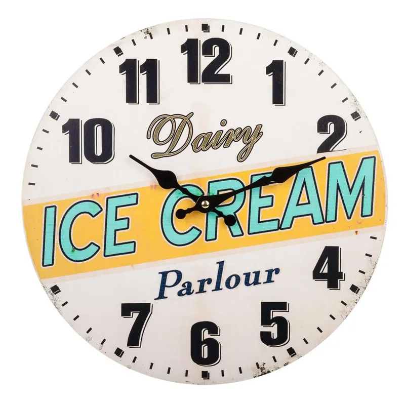 Reloj de pared multicolor 34x34x3,8h cm - Decoración
