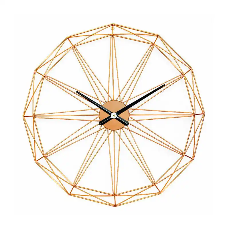 Reloj de Pared Moderno Dorado Ø80cm Thinia Home - Decoración