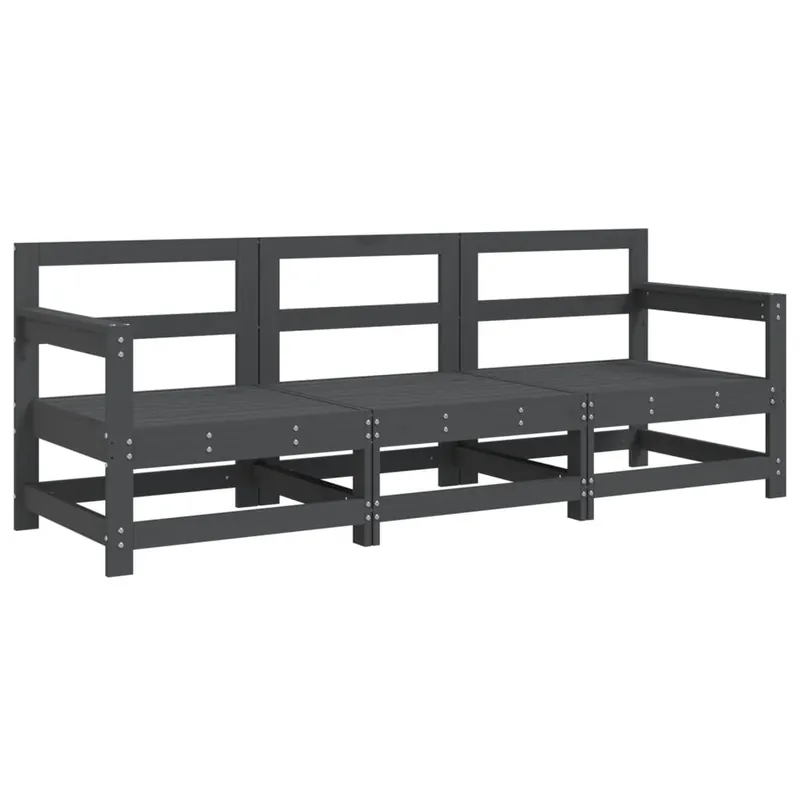 vidaXL Taburete de jardín madera maciza de pino blanco 62x63,5x53,5 cm - Sofás sillones puffs
