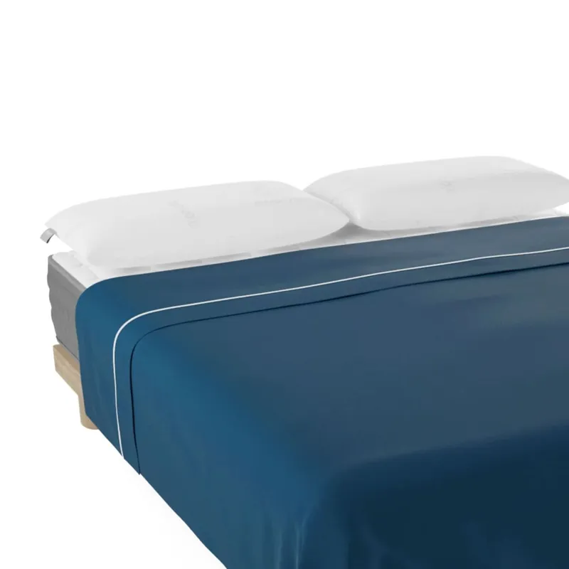 Sábana Encimera azul 100% Algodón 180 Hilos, Suave, Fresca, Transpirable, Lavable a 30ºC - Textil
