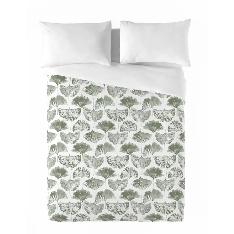 SANDAL - Funda Nórdica Estampada cama 90 - Algodón Extrasuave - Incluye 1 Funda de Almohada - BILOBA GREEN