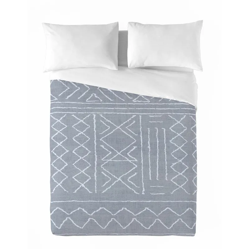 SANDAL - Funda Nórdica Estampada cama 90 - Algodón Extrasuave - Incluye 1 Funda de Almohada - NAUEK GREY