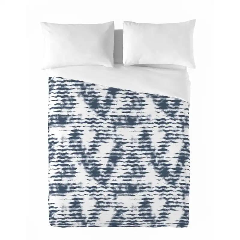 SANDAL - Funda Nórdica Estampada cama 90 - Algodón Extrasuave - Incluye 1 Funda de Almohada - WAVES BLUE