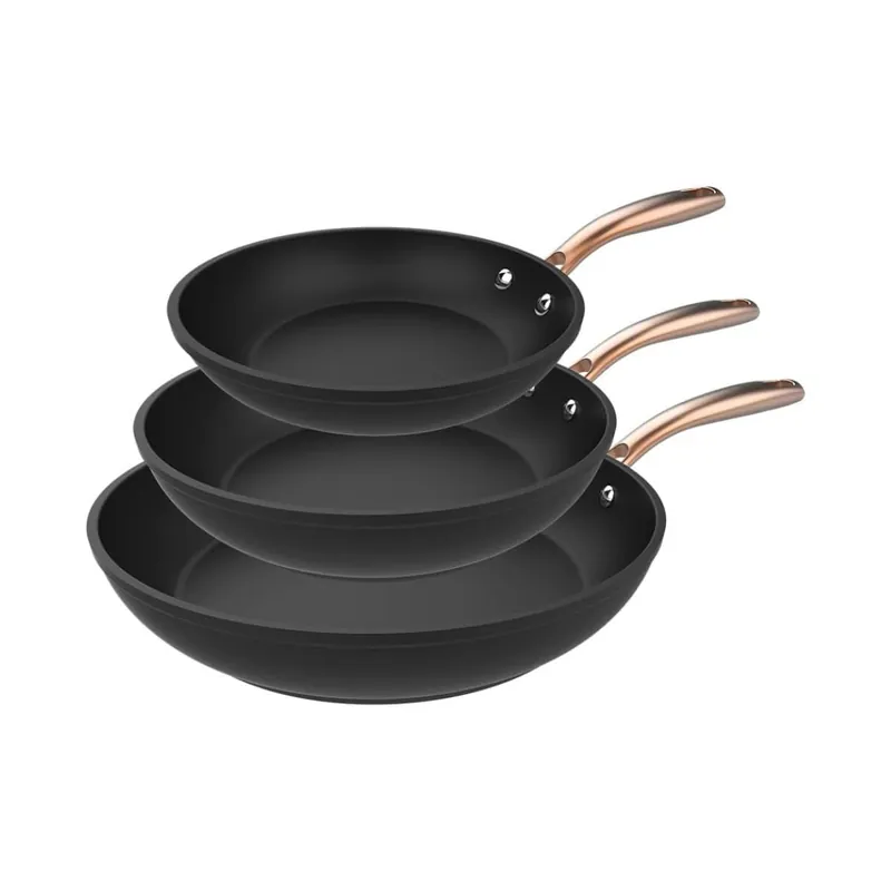 Set de 3 sartenes Cecotec Polka Fantasy Bucket aluminio forjado dorado Ø20/Ø24/Ø28 cm - Cocina