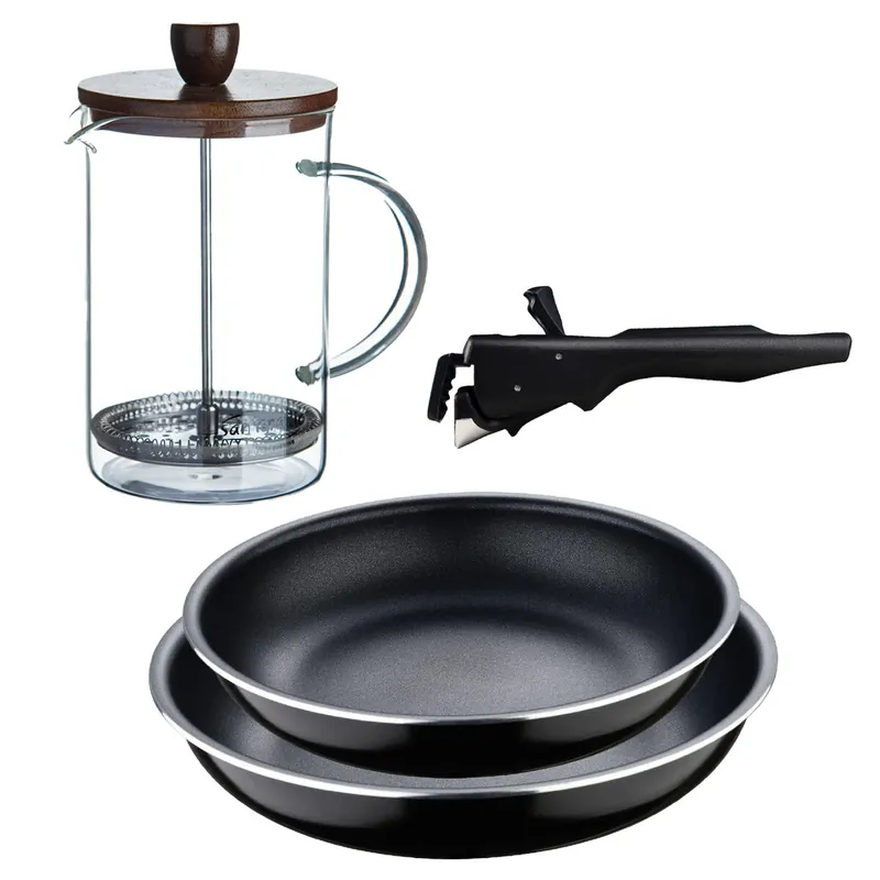 Sartenes Ø22Ø26cm inducción Click&Cook y Cafetera de émbolo - Cocina