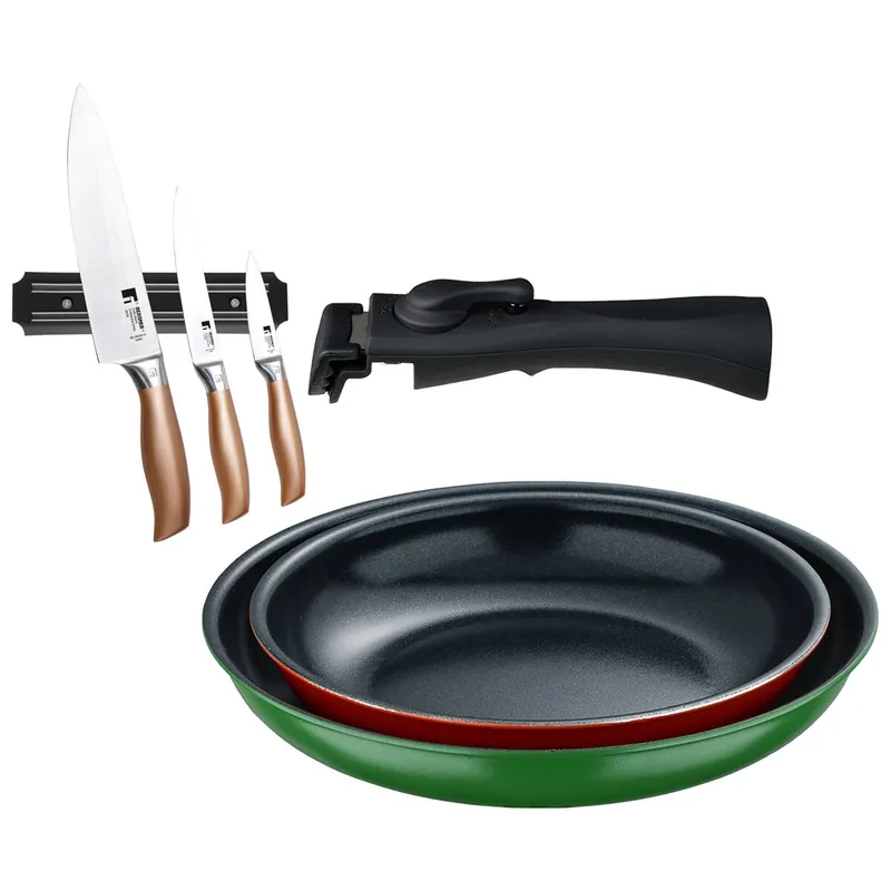 Sartenes Ø22Ø26cm inducción Click&Cook y Cuchillos de cocina
