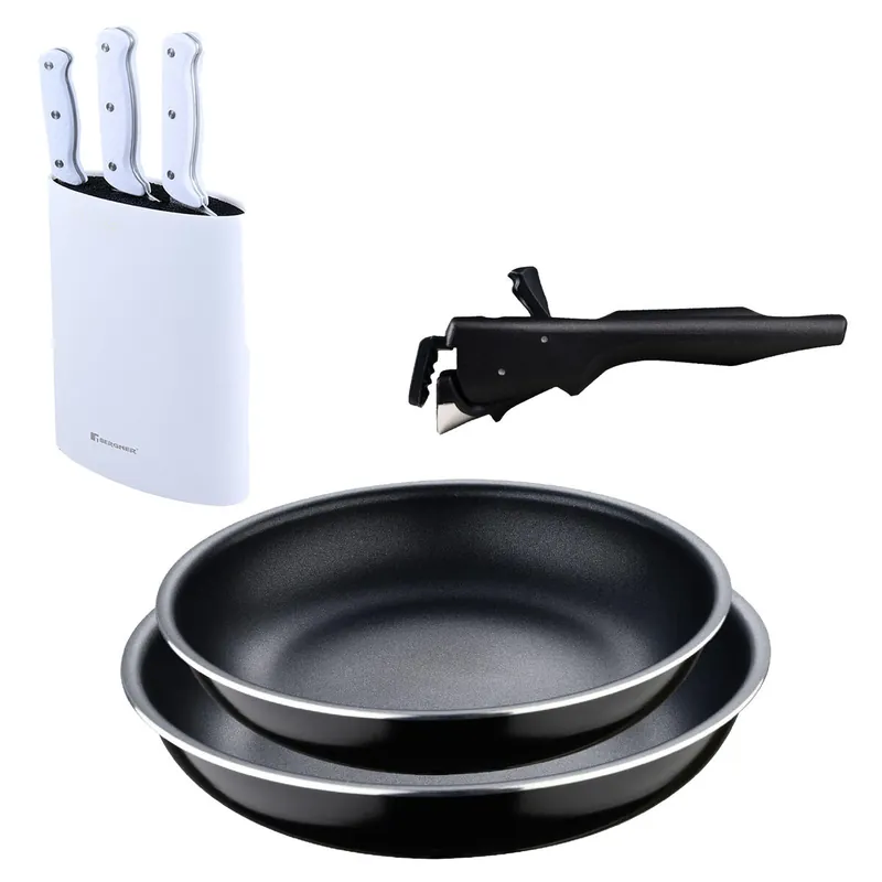Sartenes Ø22Ø26cm inducción Click&Cook y Cuchillos de cocina