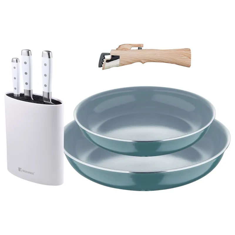 Sartenes Ø24Ø28cm inducción Click&Cook y Cuchillos de cocina