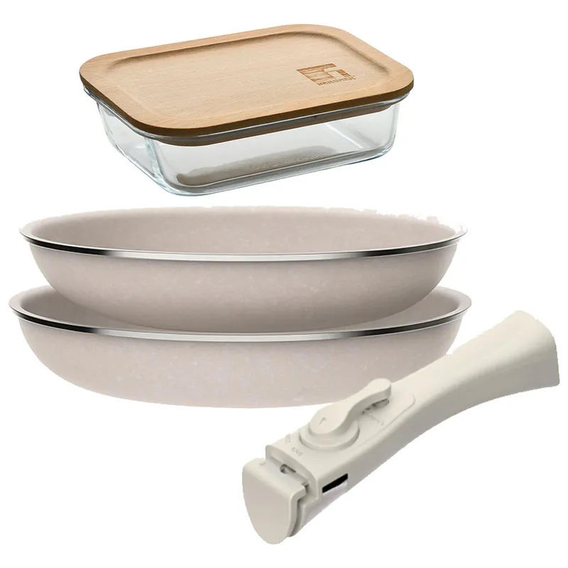 Sartenes Ø24Ø28cm inducción Click&Cook y Hermético - Cocina