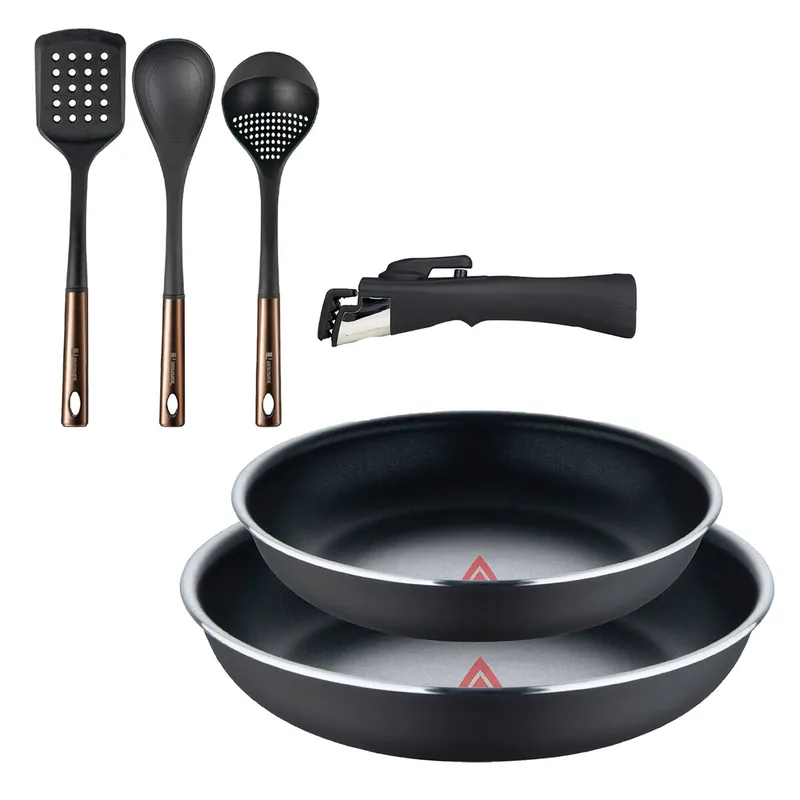 Sartenes Ø22Ø26cm inducción Click&Cook y Utensilios de cocina