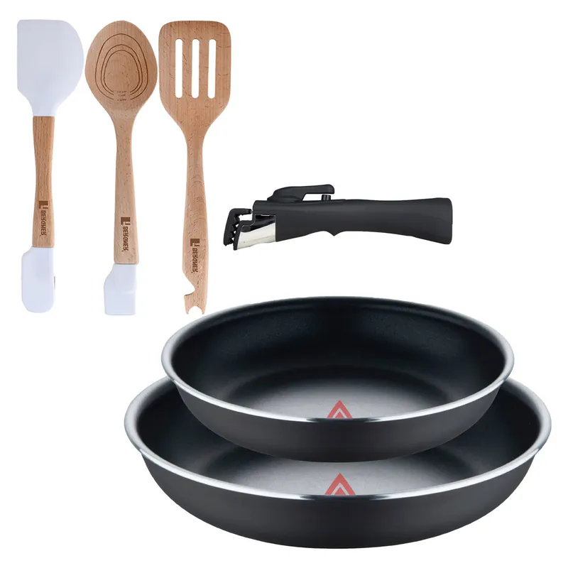 Sartenes Ø22Ø26cm inducción Click&Cook y Utensilios de cocina