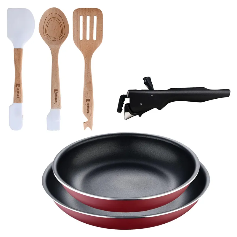 Sartenes Ø22Ø26cm inducción Click&Cook y Utensilios de cocina