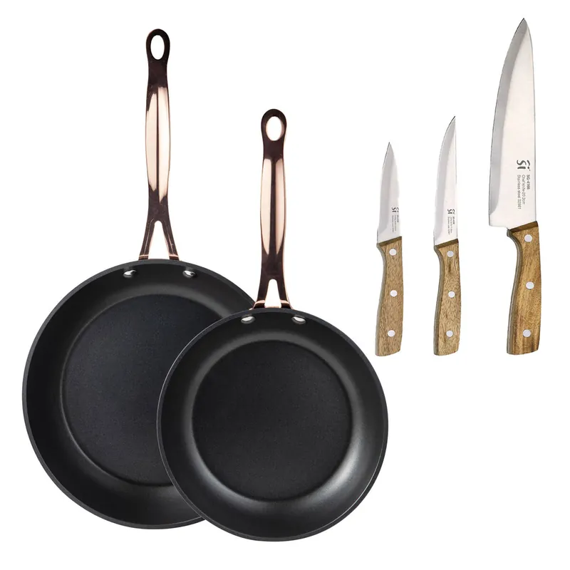 Sartenes Ø20Ø24cm inducción Copper y Cuchillos de cocina