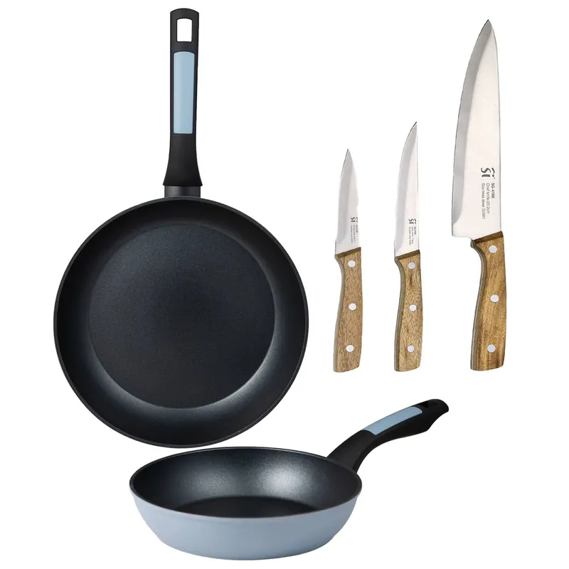 Sartenes Ø20Ø26cm inducción NOIA y Cuchillos de cocina