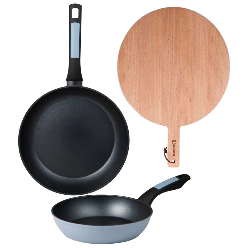 Sartenes Ø20Ø26cm inducción NOIA y Tabla de corte - Cocina