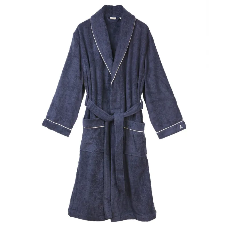 Scalpers Albornoz liso con ribete y detalle bordado azul marino Talla L-XL