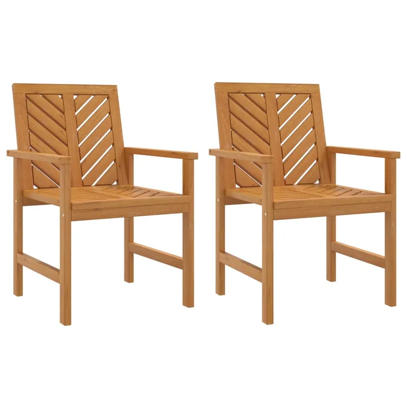 Sillas de comedor de jardin 2 unidades madera maciza acacia - Jardín