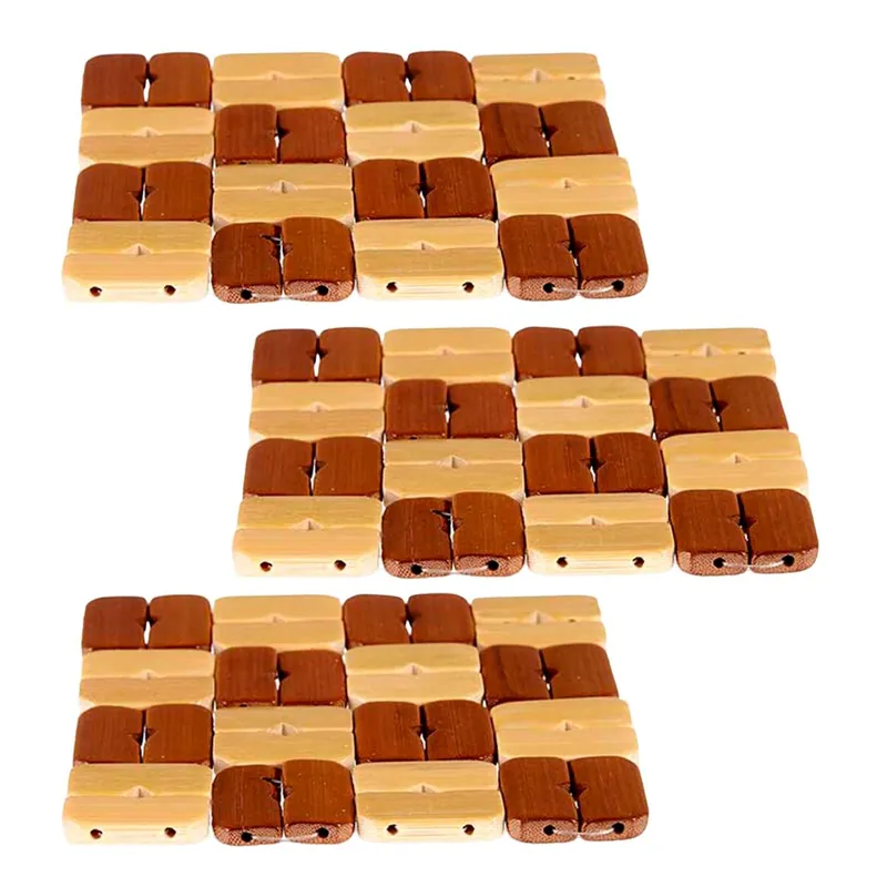 Set 3 salvamanteles bambu cuadrado colección KINVARA - Textil