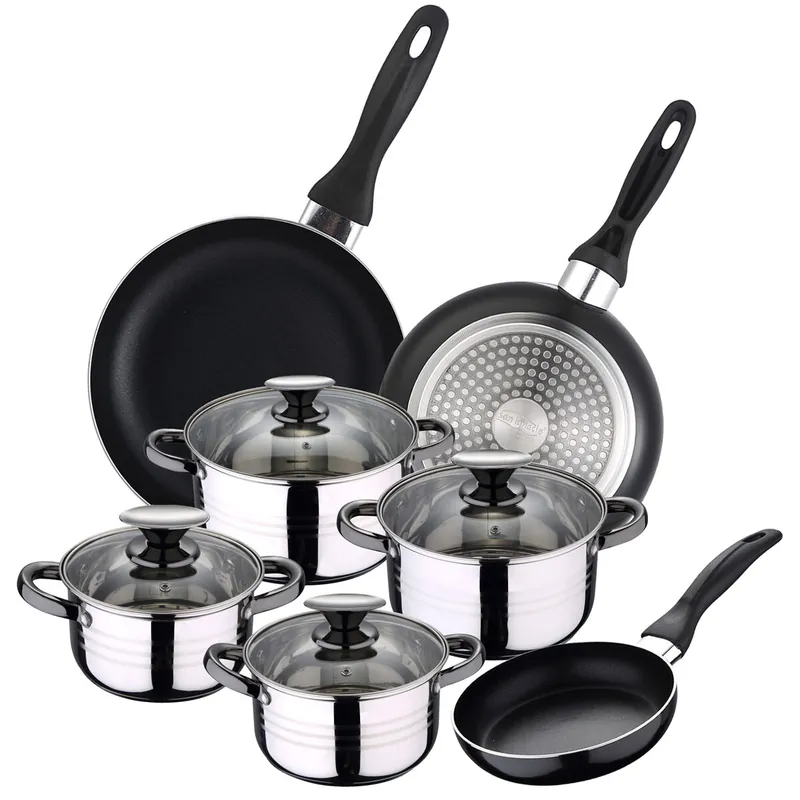 Set Bateria 8pc SIP + Set 3 sartenes SIP CUNE 16/20/24 - Cocina