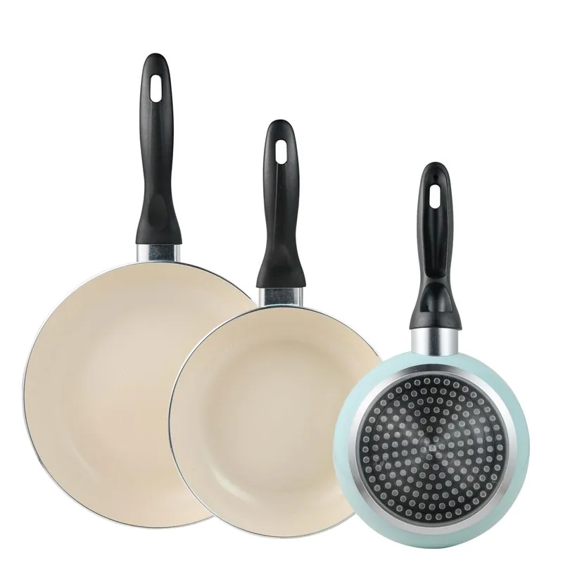 Set de 3 Sartenes Ø16Ø20Ø24cm en aluminio prensado Azul celeste San Ignacio - Cocina