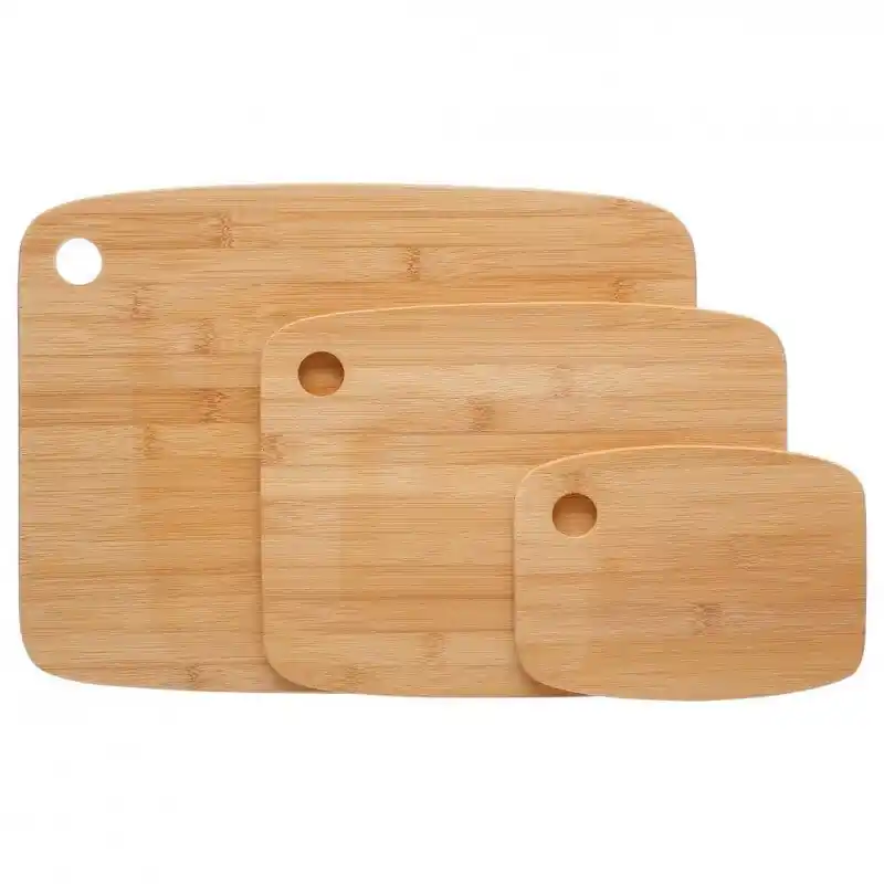 Set de 3 Tablas de Cortar de Bambú Resistente al Agua - Cocina