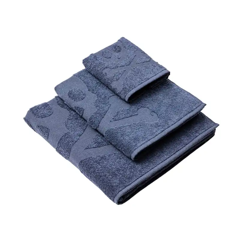 Set de toallas de baño calavera (tocador 30x50cm + manos 50x90cm + baño 70x140cm) 100%algodón Azul Scalpers Home - Textil